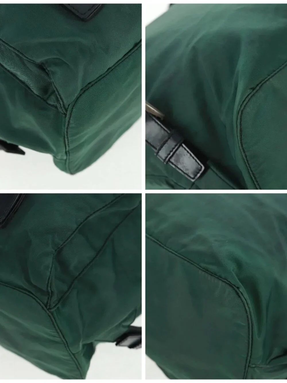 PRADA Backpack Nylon Green Silver Auth 161515 - Picture 14 of 16